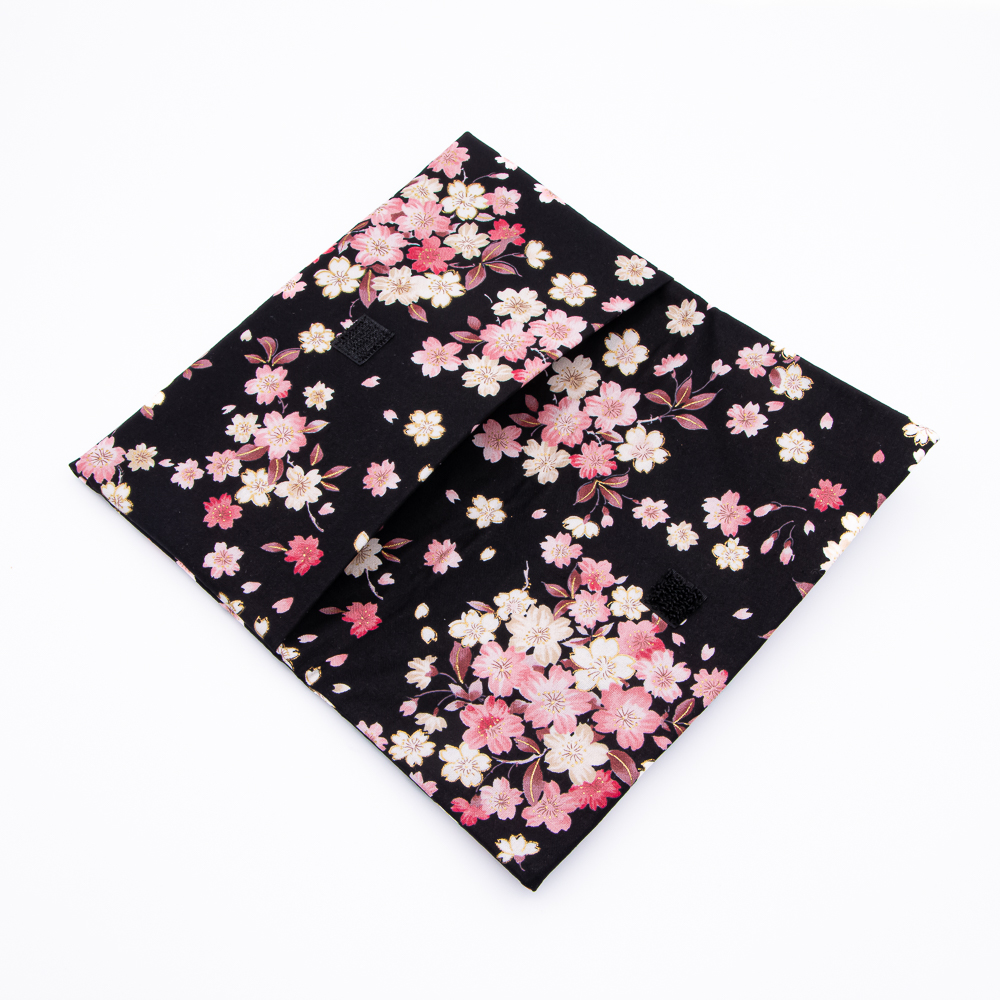 念珠ケース L 桜柄 ブラック マジックテープ式 | 【公式】創価学会仏壇